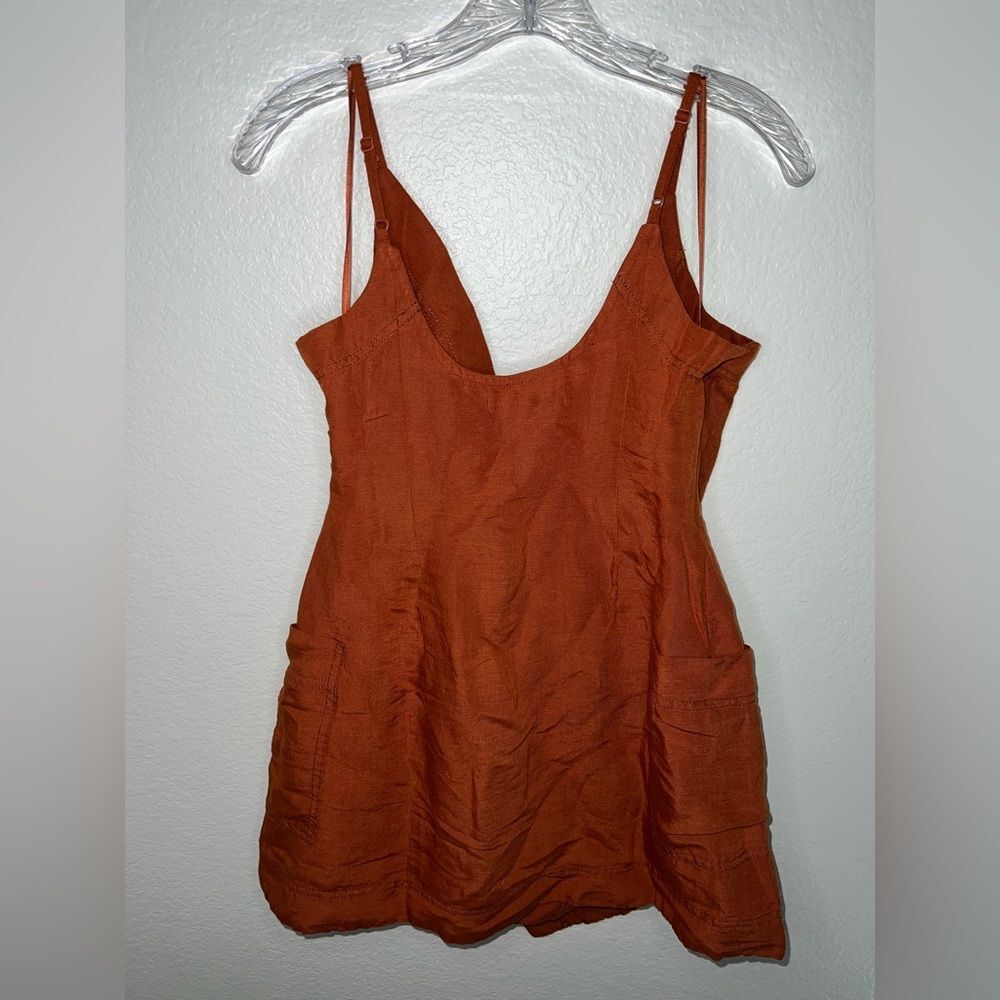 Urban Outfitters Wrap Me Up Linen Mini Dress - Picture 4 of 11